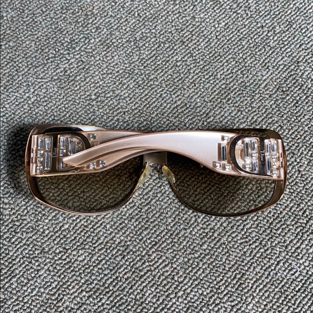 Dior rhinestone glasses with case